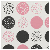 Cercles modernes Points Blanc Black Rose Tissu (Fermer)