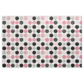 Cercles modernes Points Blanc Black Rose Tissu (Fat Quarter)