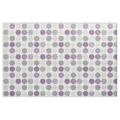 Cercles modernes Points Blanc Gris Plum Tissu (Fat Quarter)