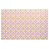 Cercles modernes Points Rose Orange Blanc Tissu (Yard)