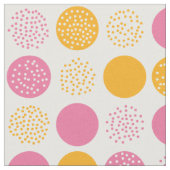 Cercles modernes Points Rose Orange Blanc Tissu (Fermer)