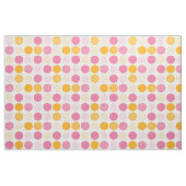 Cercles modernes Points Rose Orange Blanc Tissu (Fat Quarter)