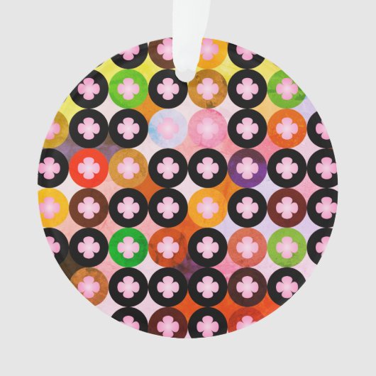 Cercles multicolores cool et trèfles roses (devant)