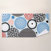 Cercles multicolores, design motif graphique. (Serviette de bain)