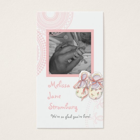 Cercles 'n Booties, Baby Girl Shower Invitation (Devant)