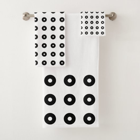 Cercles noirs et blancs Abstraits (En situation)