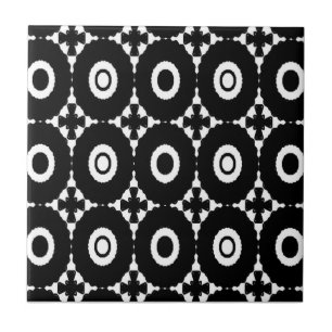 Cercles noirs et blancs Carreaux
