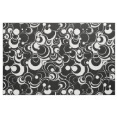 Cercles noirs et blancs Tissu Abstrait (Yard)