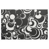 Cercles noirs et blancs Tissu Abstrait (Fat Quarter)