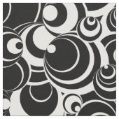 Cercles noirs et blancs Tissu Abstrait 2 (Fermer)