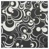 Cercles noirs et blancs Tissu Abstrait 2 (Échantillon)