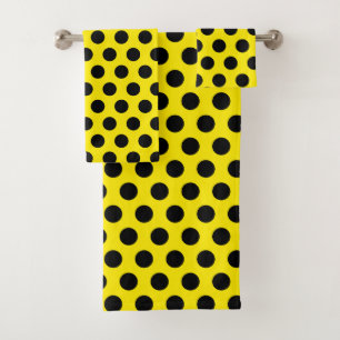 Cercles noirs sur Arrière - plan jaune