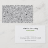 CERCLES OPTIQUES en Carte de visite NOIR & BLANC (Devant / Derrière)