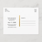 Cercles Or Dotée Moderne Enregistrer La Date Carte (Dos)