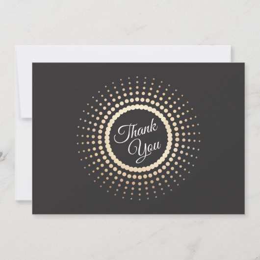 Cercles or élégant Merci noir (Devant)