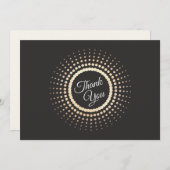 Cercles or élégant Merci noir (Devant / Derrière)