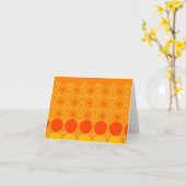 Cercles oranges de fleur, carte de note (Fleur jaune)