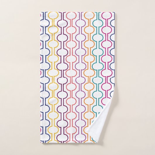 Cercles ouverts colorés (Serviette à main)