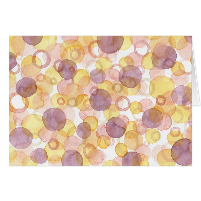 Cercles pour aquarelle oranges et pourpres (Devant Horizontal)
