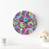 Cercles pourpres Funky Horloge (Maison)