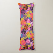 cercles psychédéliques coussin du corps (Dos (Vertical))
