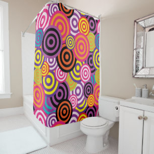 cercles psychédéliques rideau de douche