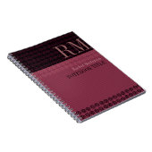 Cercles+Rayures Monogramme Vogue Style Carnet (Côté Droit)