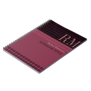 Cercles+Rayures Monogramme Vogue Style Carnet