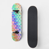 Cercles rétro colorés Skateboard (Recto)