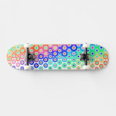 Cercles rétro colorés Skateboard (Horz)