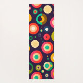 cercles rétro en différentes couleurs tapis de yog (Dos)