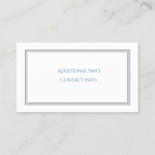 Cercles rétro et étoiles Carte de visite bleu 5 (Dos)