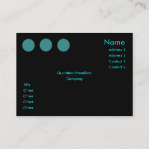 Cercles ronds Carte de visite