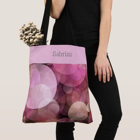 Cercles rose chic Sac fourre-tout monogramme (De près)