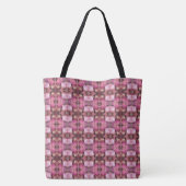 Cercles rose chic Sac fourre-tout monogramme (Dos)