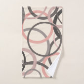 Cercles rose et gris (Serviette à main)