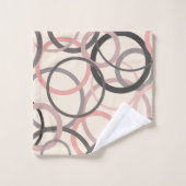 Cercles rose et gris (Gant de toilette)