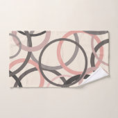 Cercles rose et gris (Serviette à main)