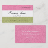 Cercles rose et vert Carte de visite (Devant / Derrière)