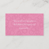 Cercles rose et vert Carte de visite (Dos)