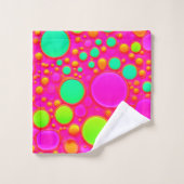 Cercles roses et verts (Gant de toilette)