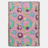 Cercles roses funky Jeter la couverture (devant Vertical)