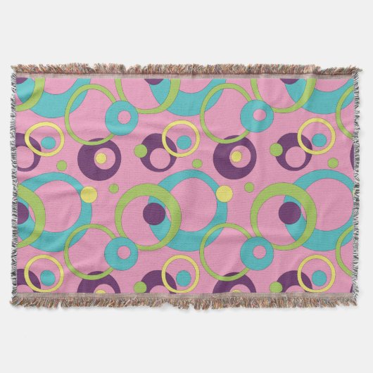 Cercles roses funky Jeter la couverture (Devant)