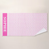 Cercles roses géométriques modernes Bébés Enfants (Serviette de bain)