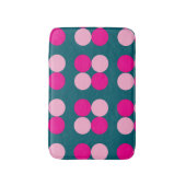 Cercles roses sur tapis de bain vert (Devant (Vertical))