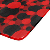 Cercles rouges pointillés noirs planche à découper (Coin)