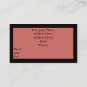 Cercles simples Carte de visite, rose clair (Dos)