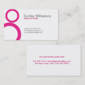 CERCLES SIMPLES en Carte de visite MAGENTA (Devant / Derrière)