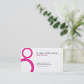 CERCLES SIMPLES en Carte de visite MAGENTA (Debout devant)