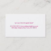 CERCLES SIMPLES en Carte de visite MAGENTA (Dos)